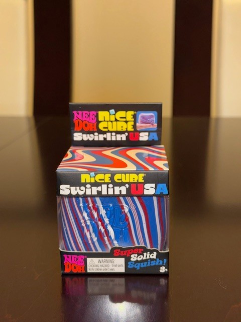 ***ONE*** NeeDoh Nice Cube 4th Of July Swirl – 100% AUTHENTIC NIB!