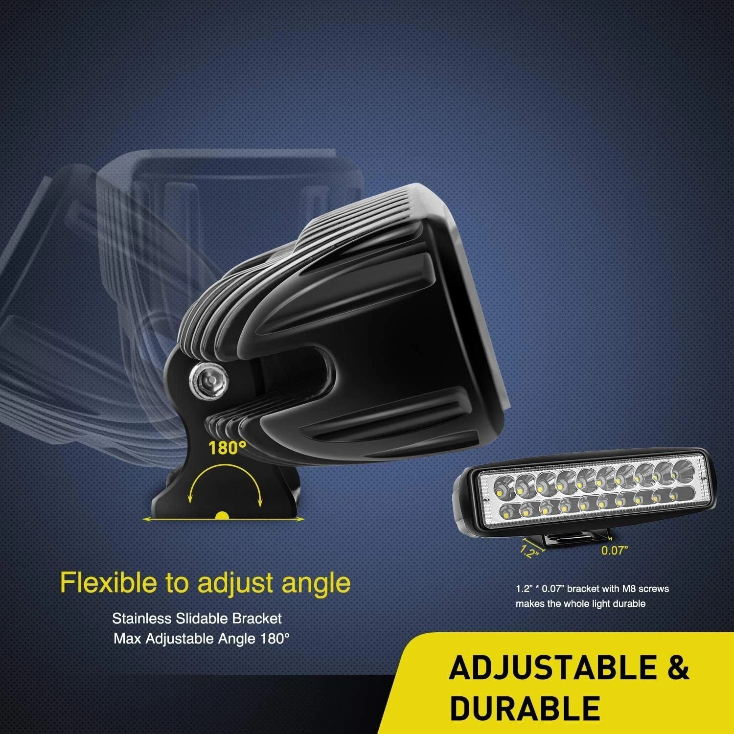 2PCS Led Pods 6 Inch 60W Spot Light Bar 3000LM Driving Fog Off Road Ligh