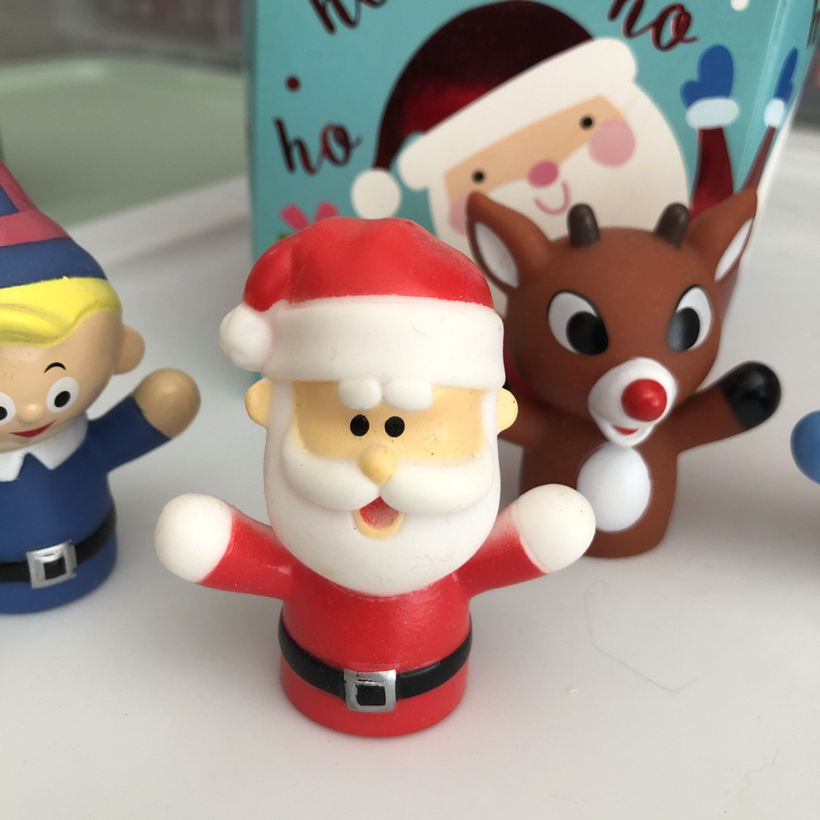 Rudolph The Red Nose Reindeer Figure Puppets Set of 5