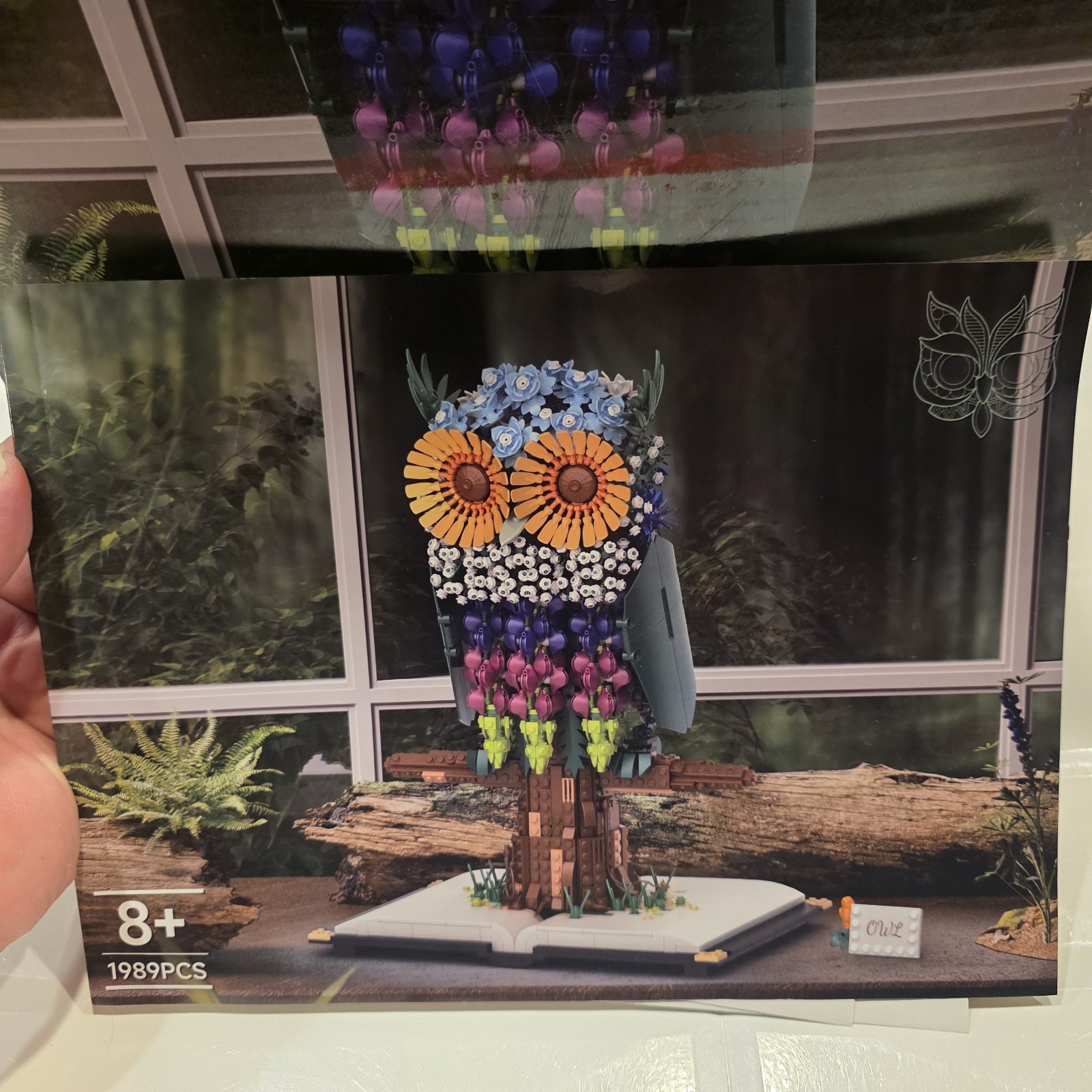 Sillbird Flower Owl Building Set for Adults and Teens, Buildable Floral Animal M