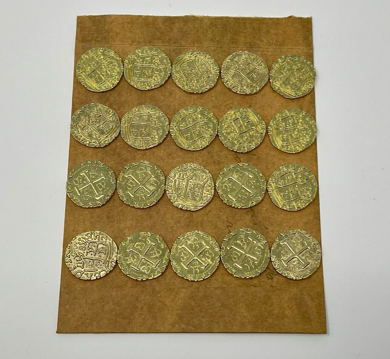 Gold Coins Pirate Treasure Shipwreck Gold Metal Challenge Coins – 20 Coins