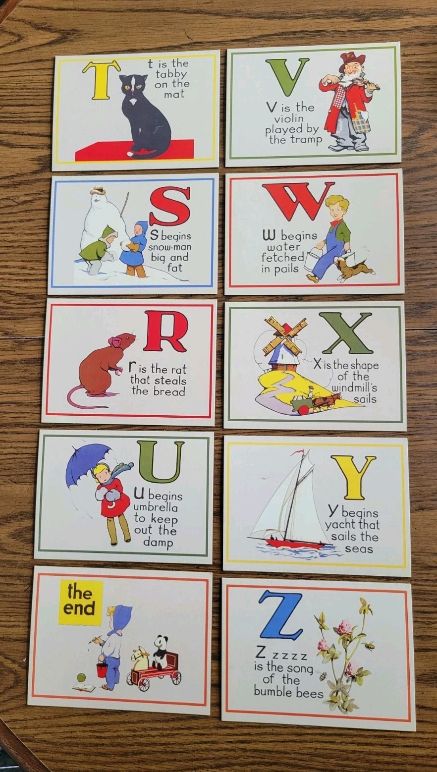 Vintage 2002 Cavallini & Co Italy 1930 Alphabet Flash Cards Reproduced 1930s