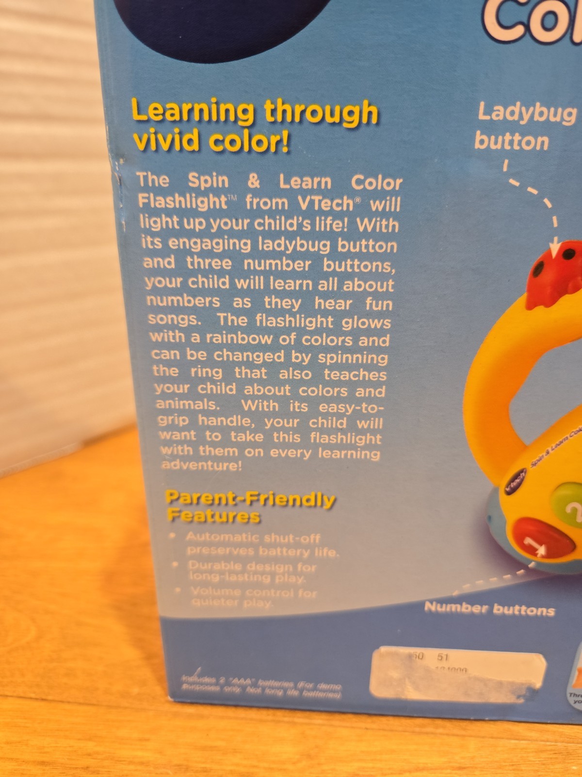 VTech Spin & Learn Color Flashlight Colors, Animals, Counting 1-3 Years Old NIB