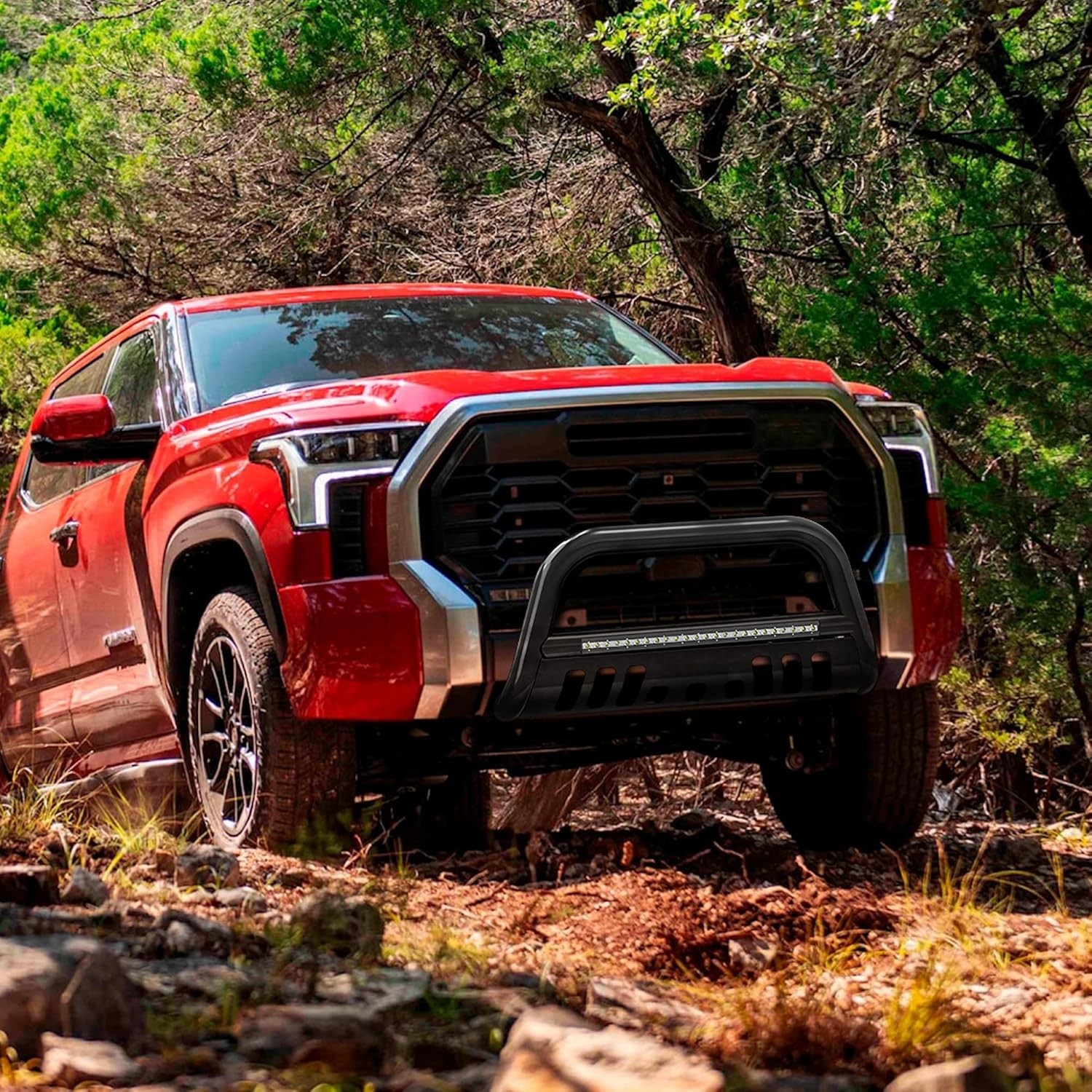 Bull Bar Compatible with 2016-2023 Toyota Tacoma (Excludes TRD Models) w/LED Lig