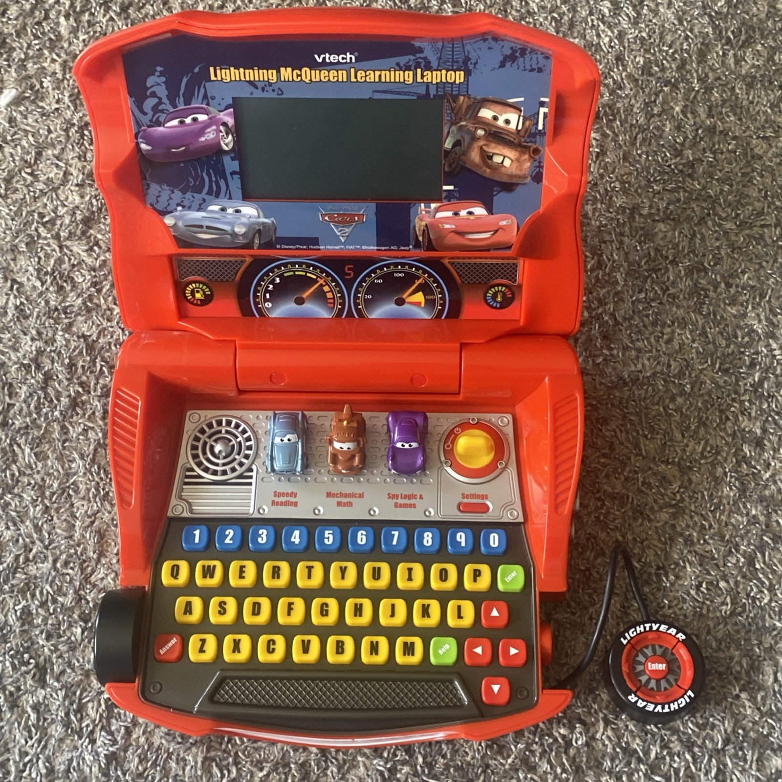 Lightning McQueen Learning Laptop VTech Disney Pixar Cars Educational Works!