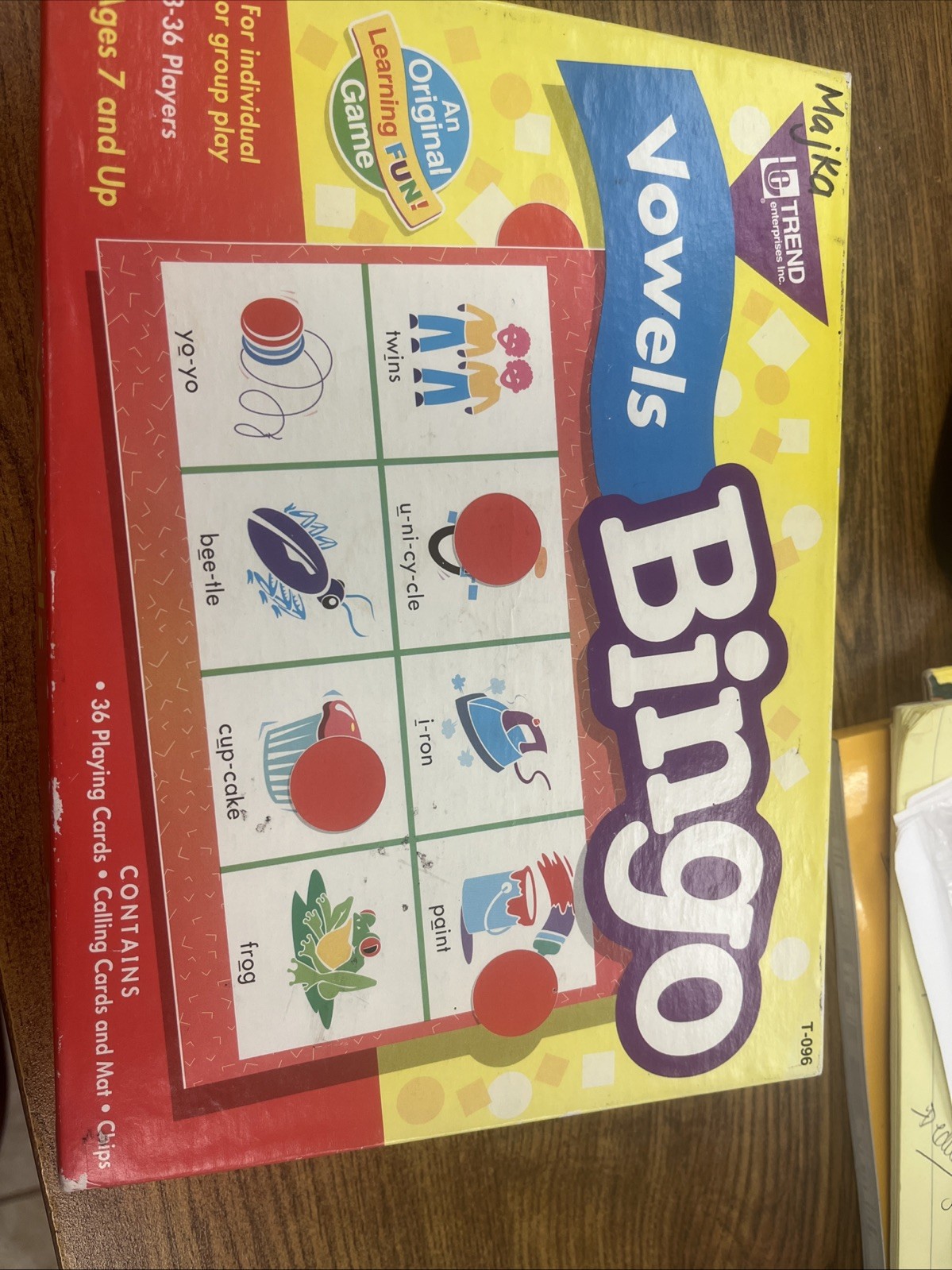 TREND Vowels Bingo Game Vintage 1995 Class Set 36 Student Playing Cards COMPLETE