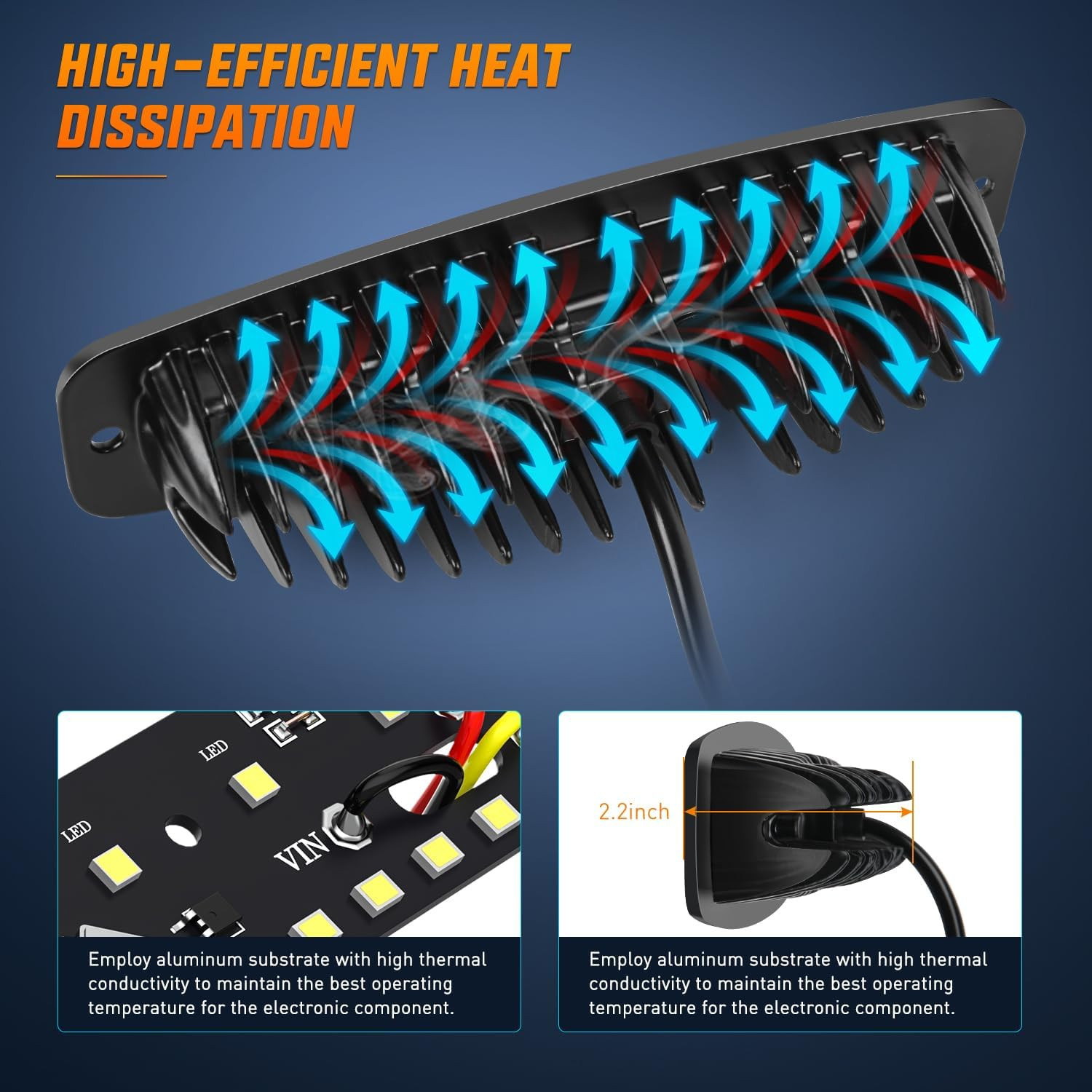 Flush Mount LED Pods 2PCS 6 Inch 60W LED Work Light Flood Spot Beam Combo Backup