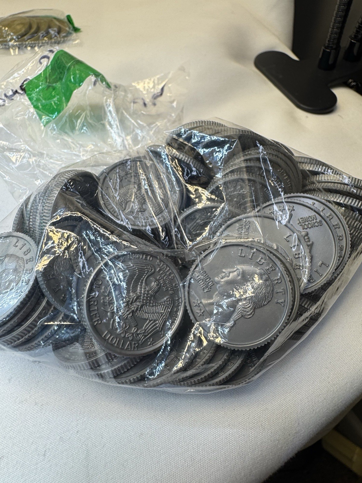 Huge Lot 2800 pcs – School Play Money Bills & Plastic Coins – Not Legal Tender
