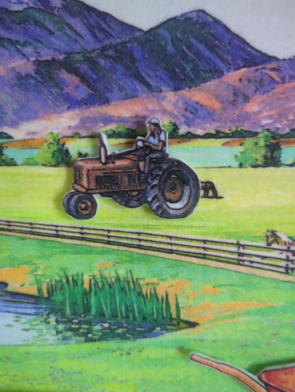 Felt Farm Animal Story Set Large 31″ X 23″ W/ 42 Animals, Buildings, Farmers Etc