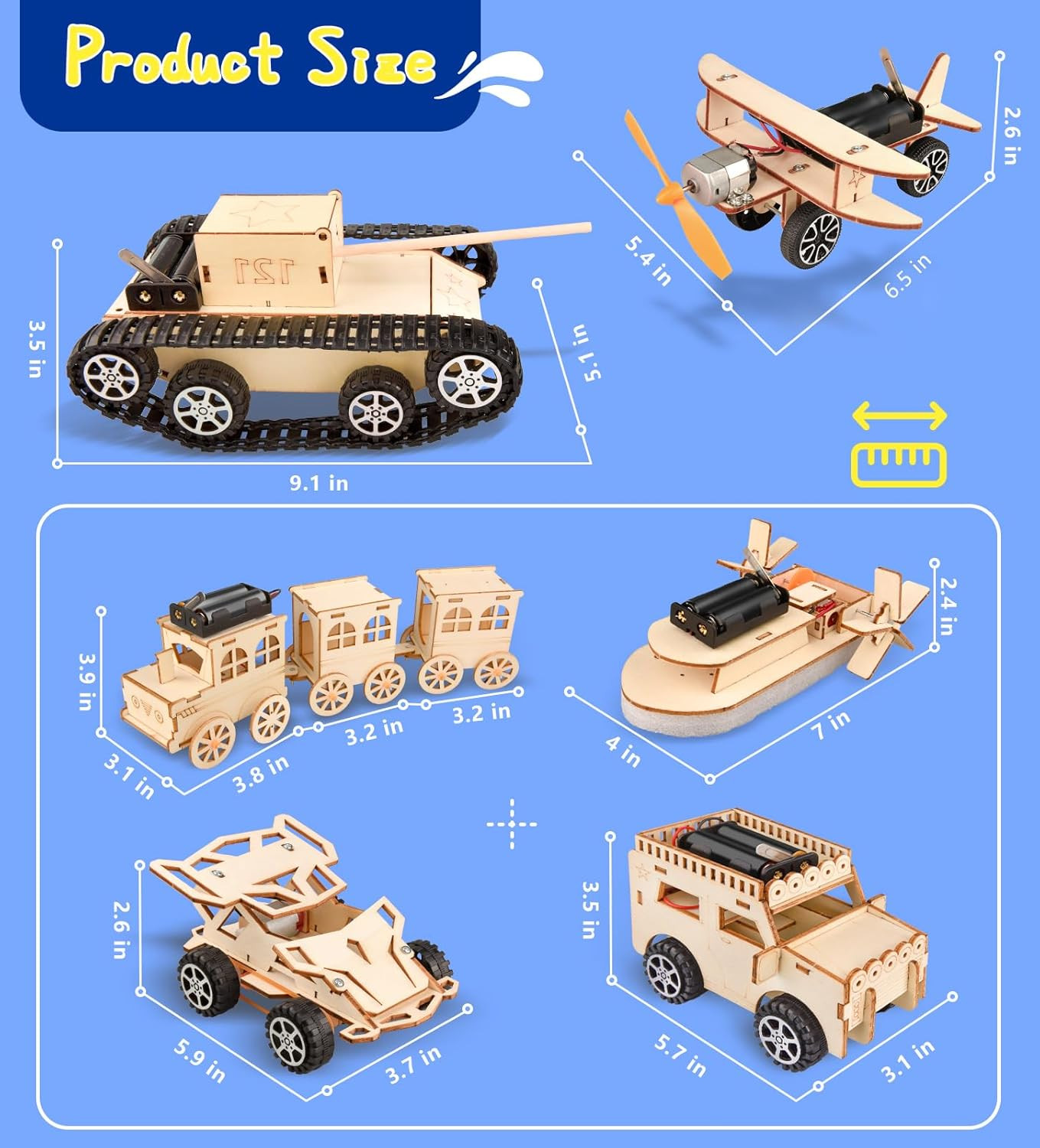 6-In-1 STEM Kits for Kids Age 8-12, Educational STEM Toys for Boys and Girls, Wo
