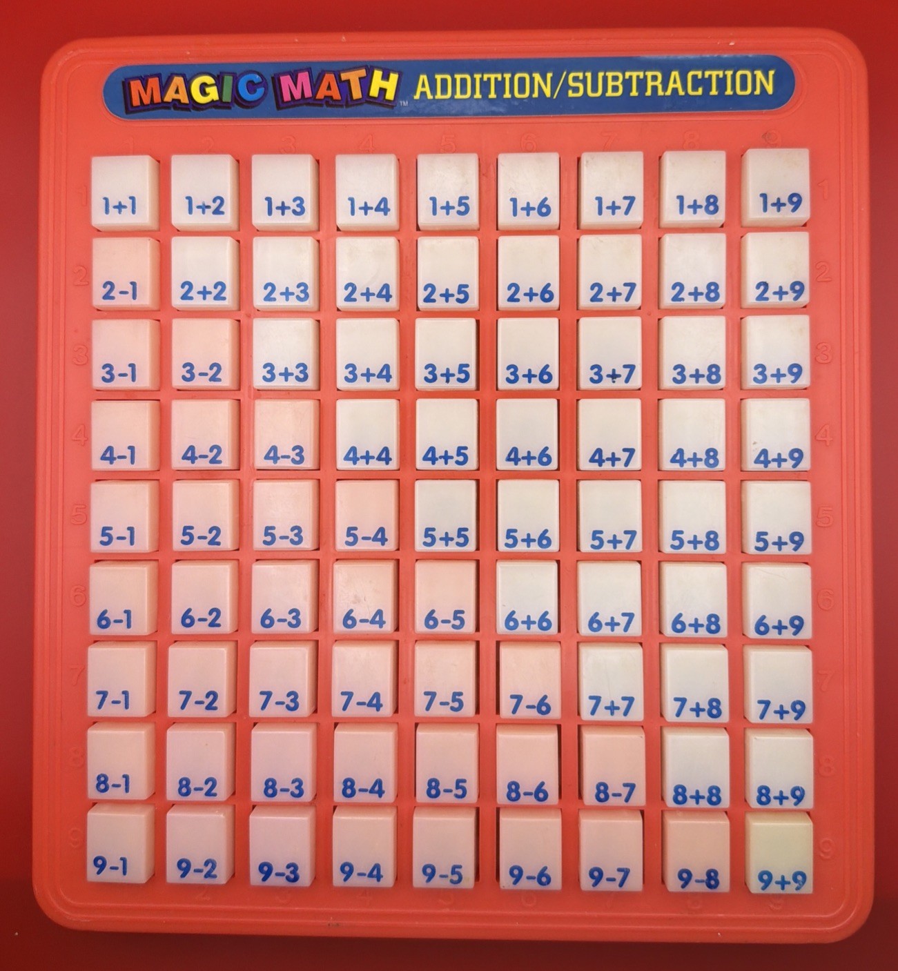 Magic Math Machine Addition Subtraction Learning Game Push Button vintage 1993