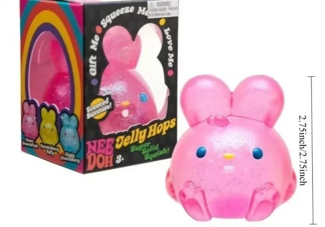Authentic 2026 NeeDoh Jelly Hops Scented Super Solid Squish Bunny 🚚FreeShipping