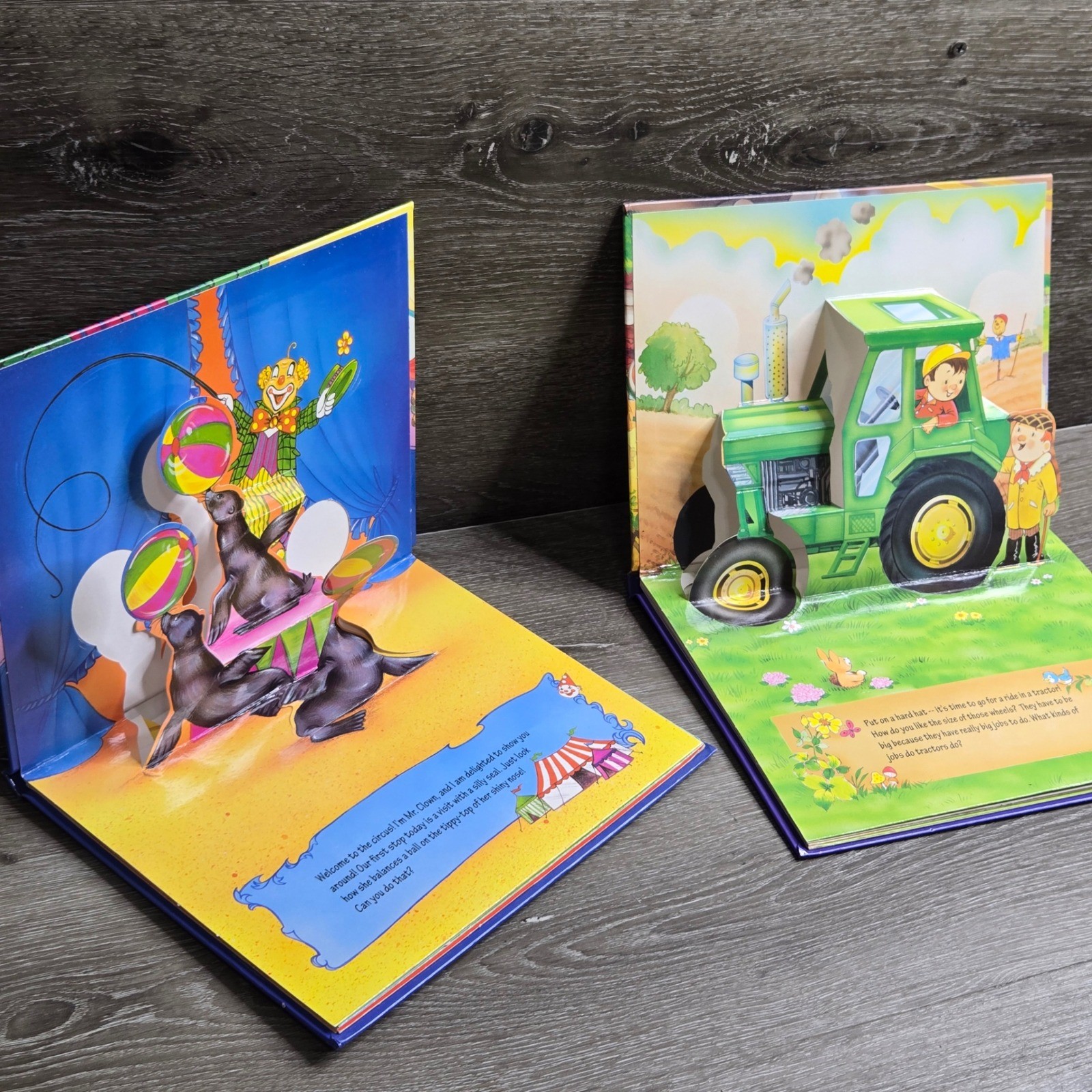 Landoll Big Trucks and Circus Big Top Pop-Up Storybook Set of 2 Kids Books