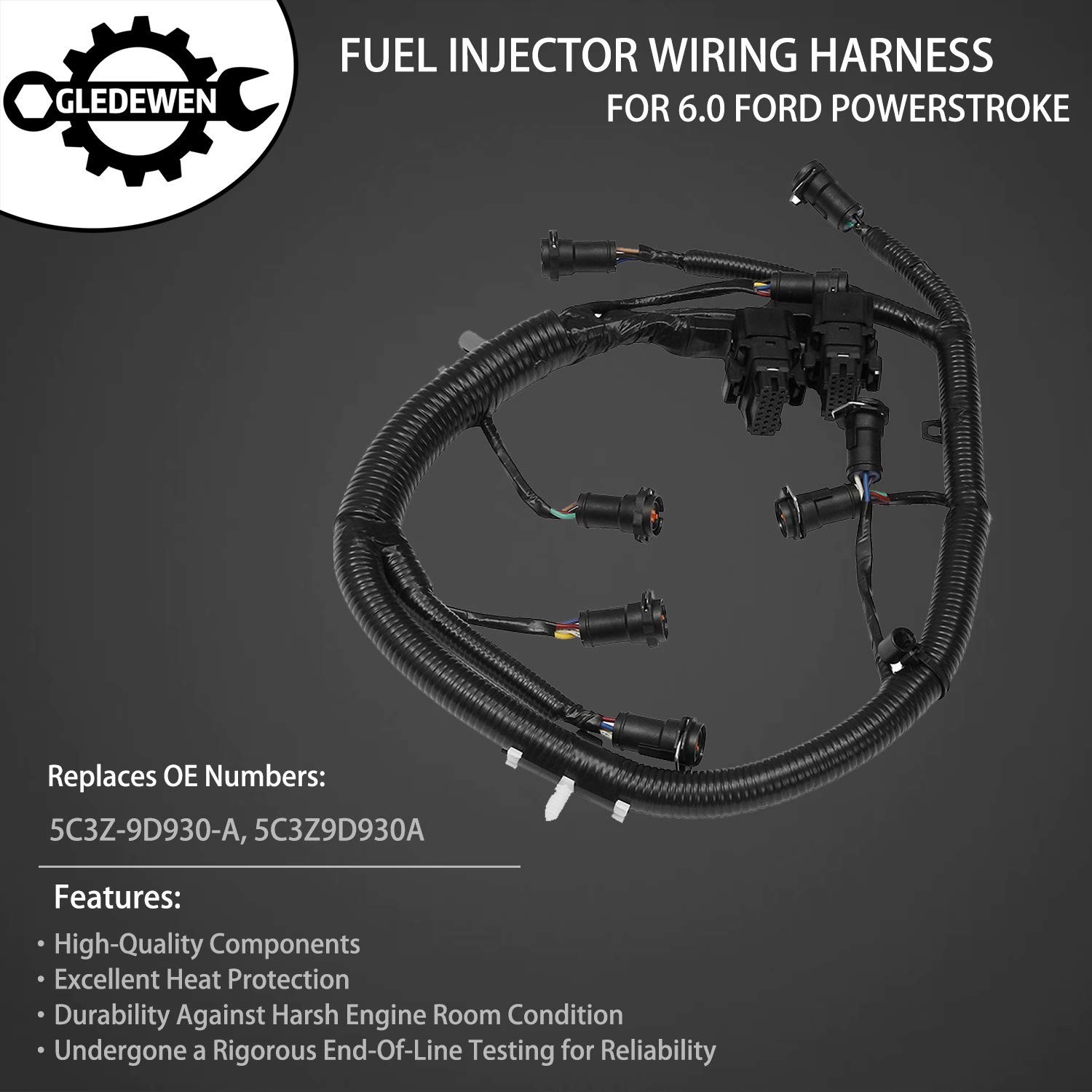 FICM Engine Fuel Injector Complete Wiring Harness | for Ford 6.0L Powerstroke Di