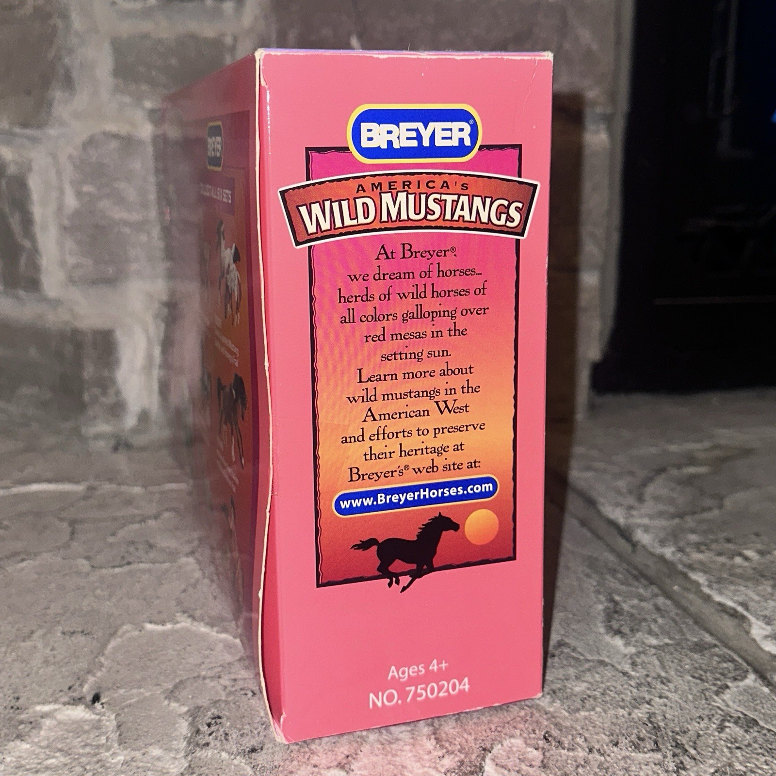 Sealed Breyer Wild Mustang Liver Chestnut Foal Montega Dapple Gray & Monsho 2007