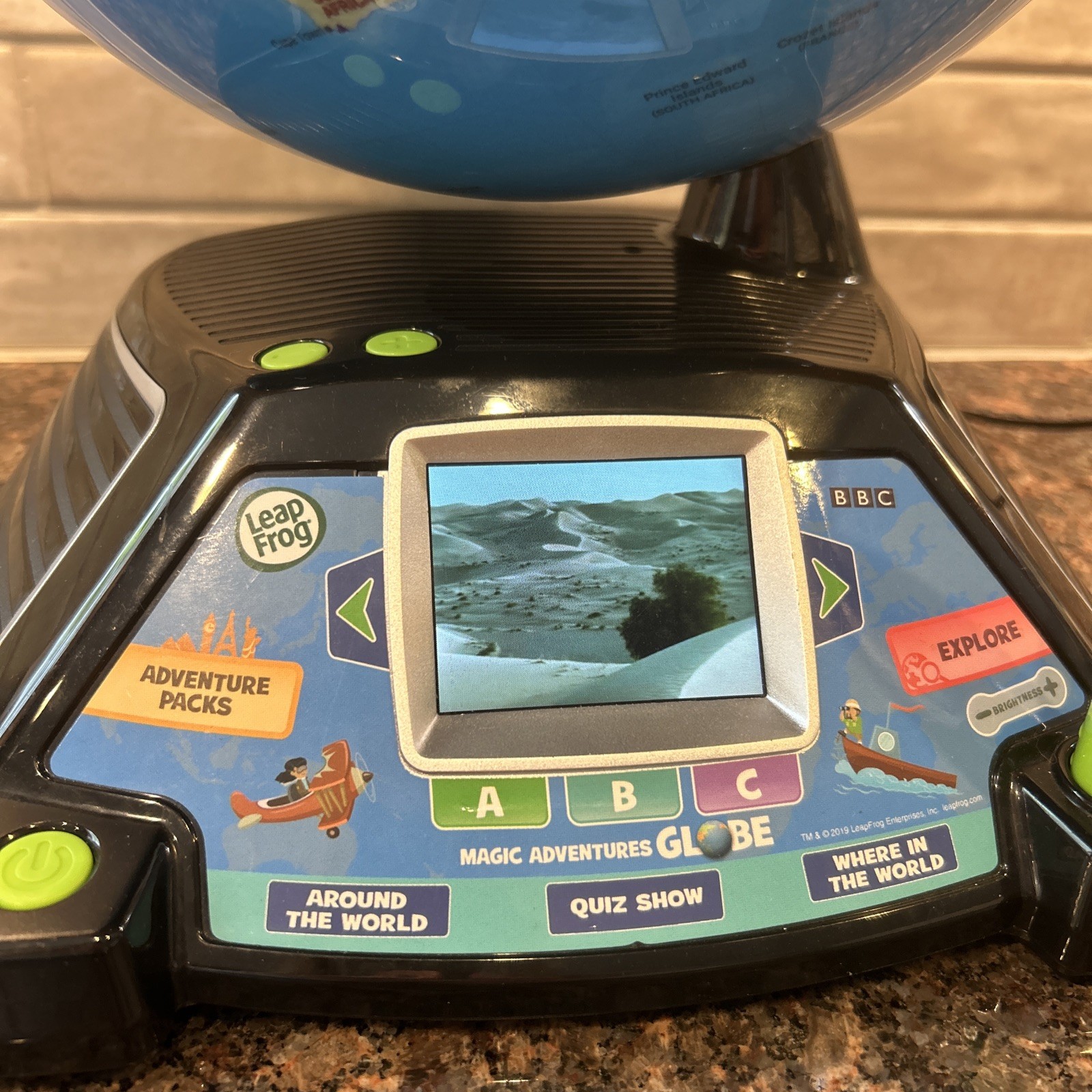 LeapFrog Magic Adventures Globe BBC Educational Interactive Toy & Stylus TESTED