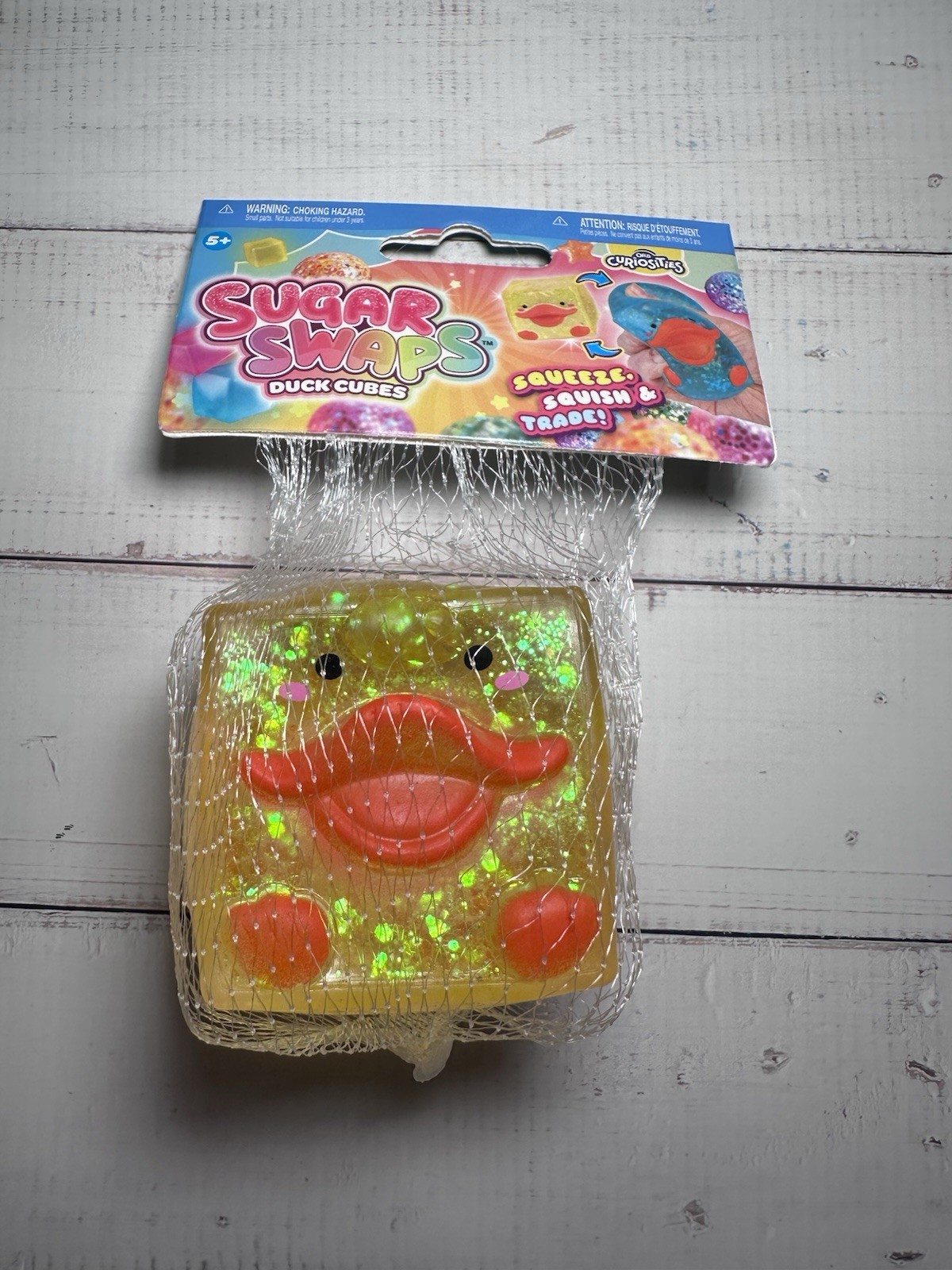 Sugar Swaps Duck Cube – Yellow -Squishy Fidget Sensory Toy
