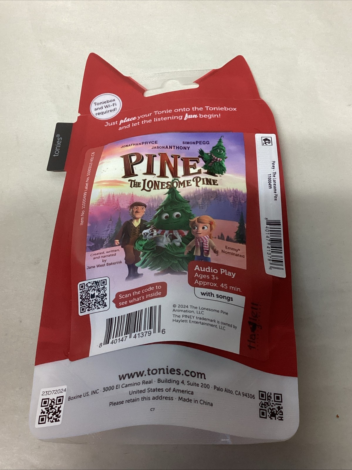 Tonies Piney The Lonesome Pine Audio Character For The Toniebox NEW SEALED