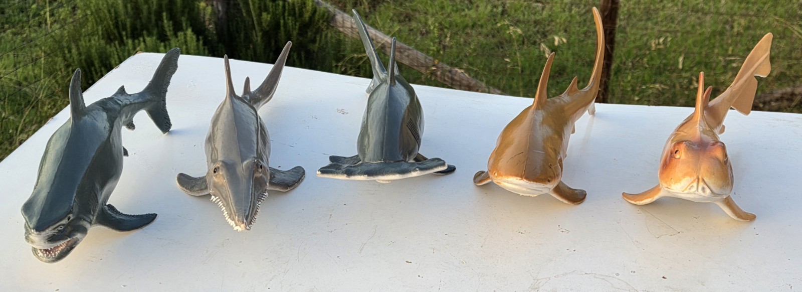 Lot Of 5 Large Shark Figures 11″ Long