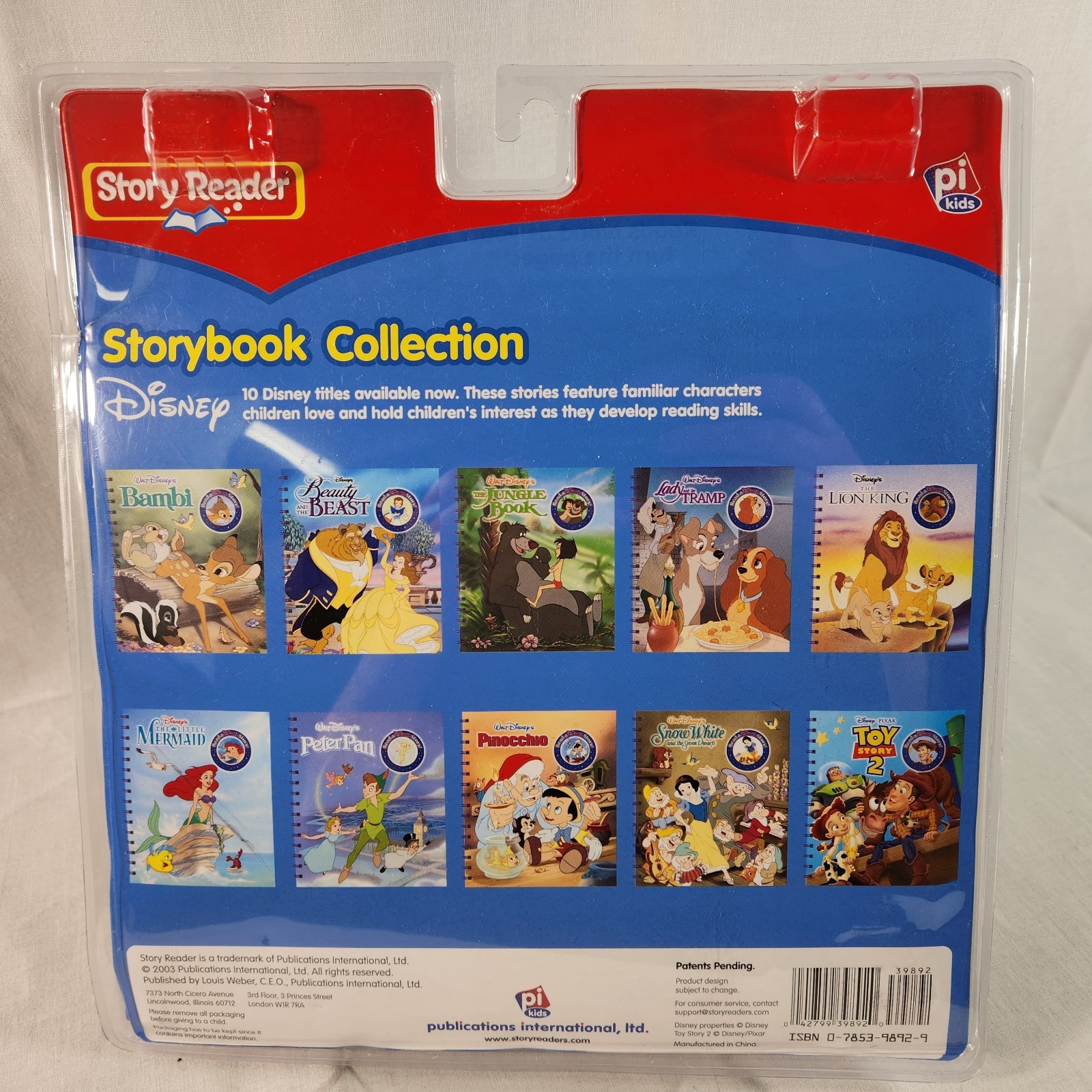 Disney Story Reader 3 Books Peter Pan, Lady & The Tramp, Bambi 2003 New FREEShip