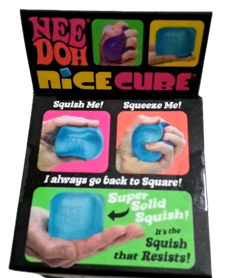 Nee Doh Nice Cube Viral Squish Cube Sensory Squeeze Toys 1 Large New Color Teal