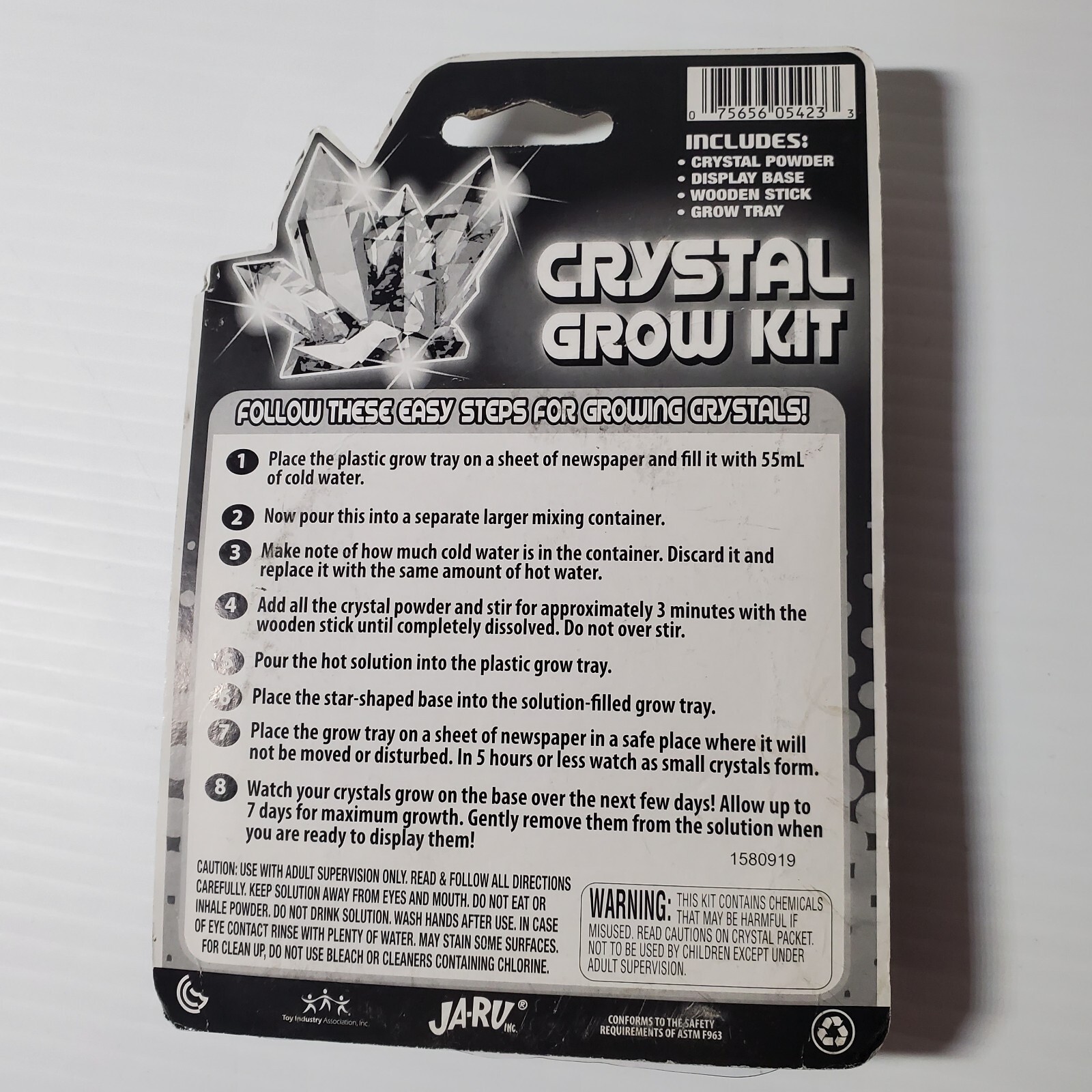 Kidz Science Crystal Grow Kit Educational School Project Science Set Clear