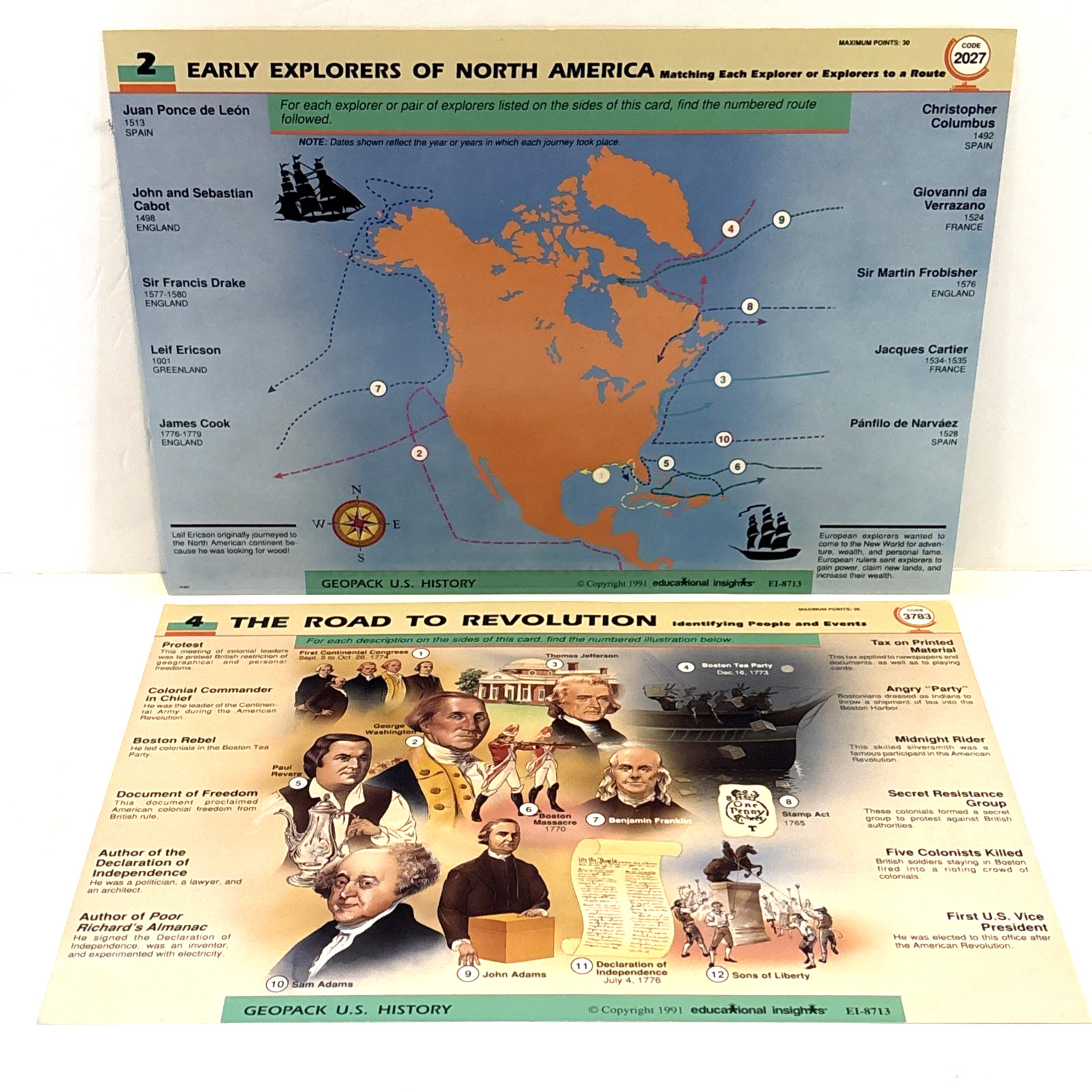 GeoSafari U.S. History Learning Game Complete Educational Insights Home School