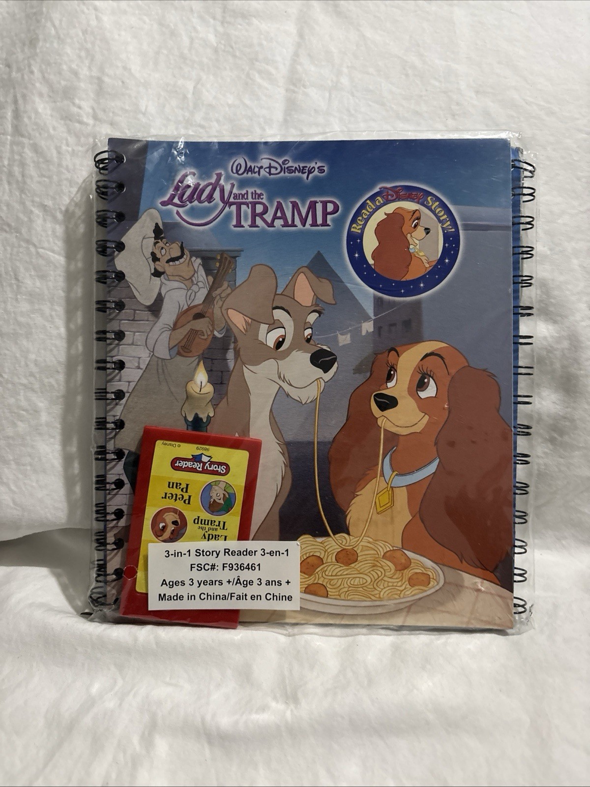 Story Reader 3 Books Disney Library Bambi Lady and the Tramp Peter Pan Kids NEW