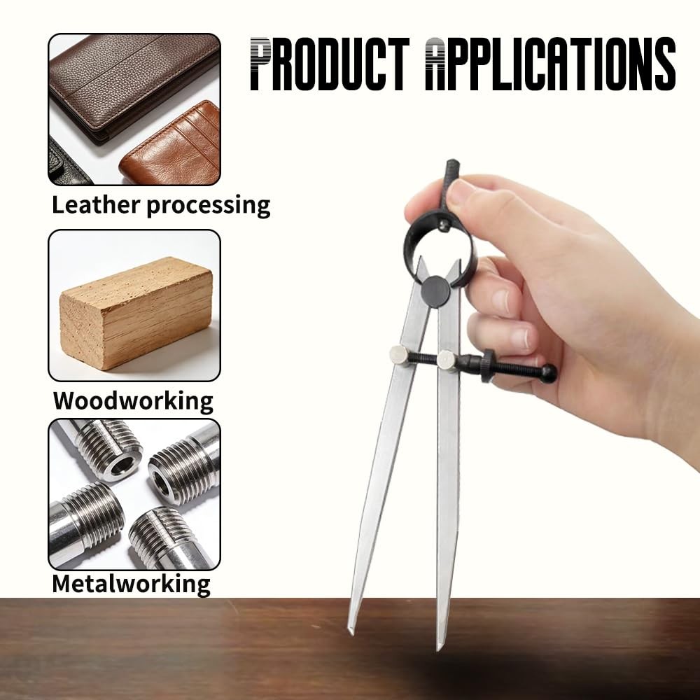 Leather Craft Compass, 6 Inch Professional Divider Steel…