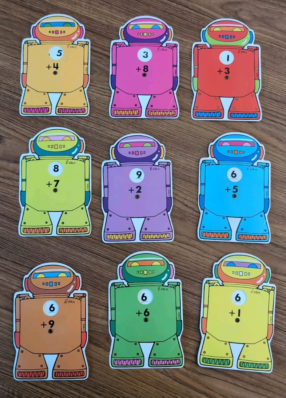 Set Of 9 Spin ‘n Learn Addition Self-checking Flashcards By Trend Ages 6 And Up