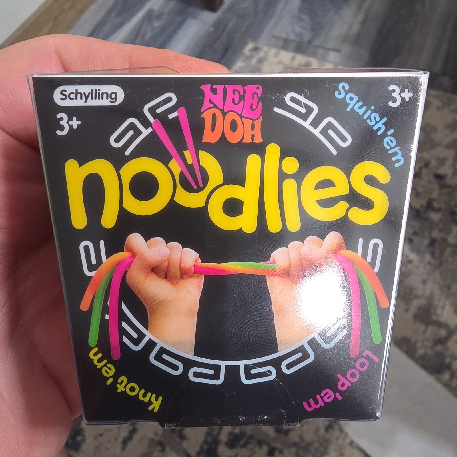 3-NeeDoh Noodlies – 5 different colored stretchy noodles – Schylling Brand New