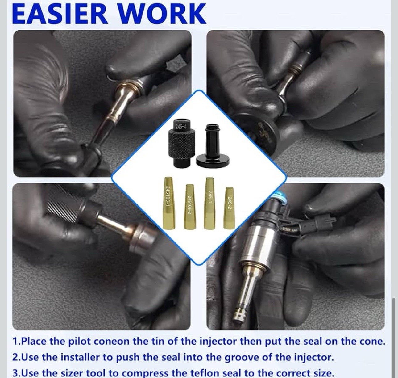 Fuel Injector Rail Assembly Remover Tool GM245 Fuel Injector Seals Read Descrip.