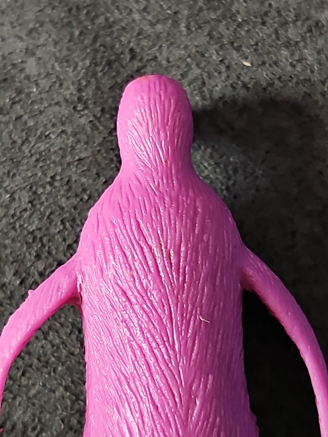 Unbranded Plastic Purple Yellow Penguin- 2.5 inches Tall