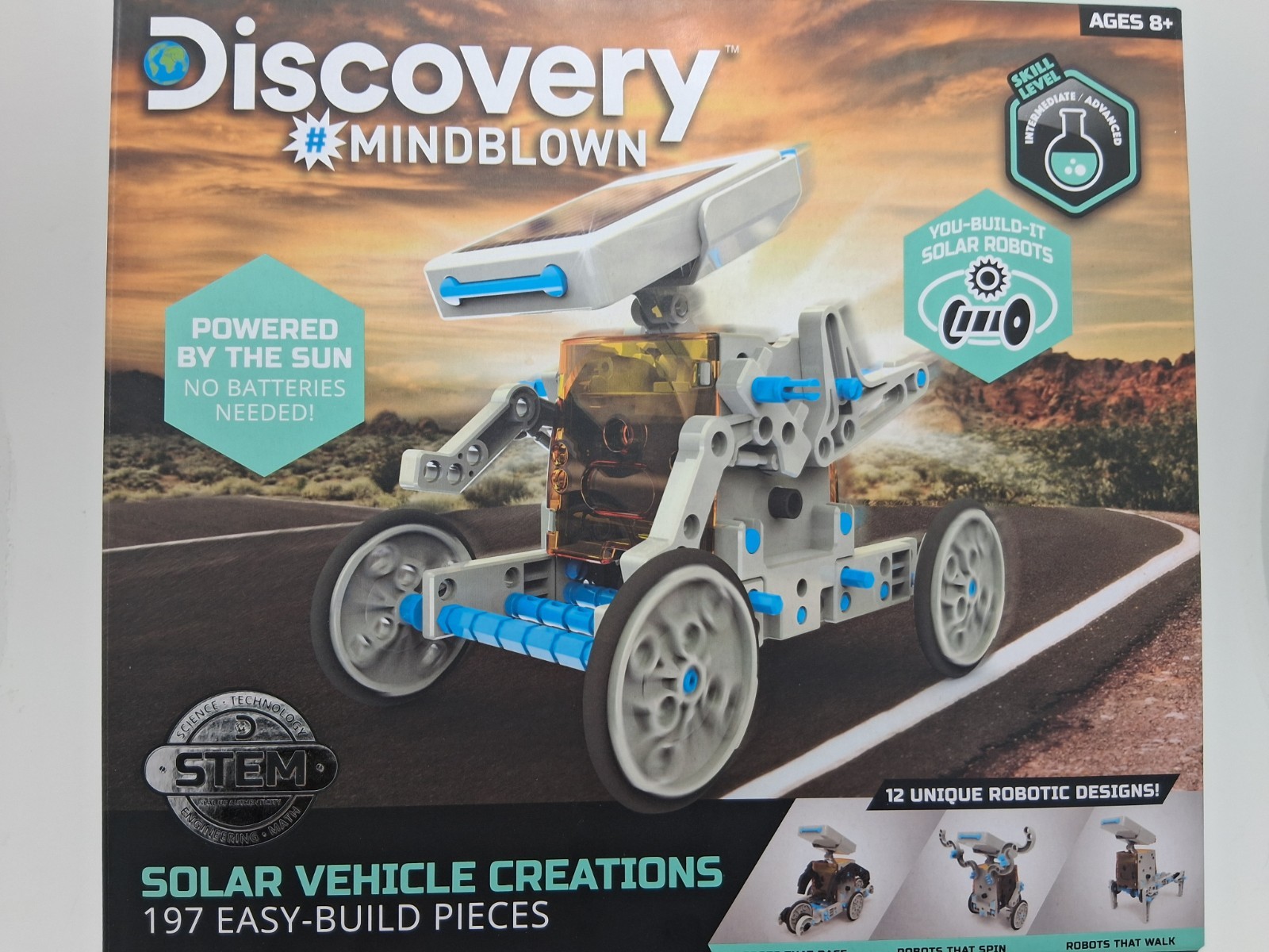 Discovery Mindblown Solar Vehicle Creations Kit STEM 12 Designs197pc,New Sealed