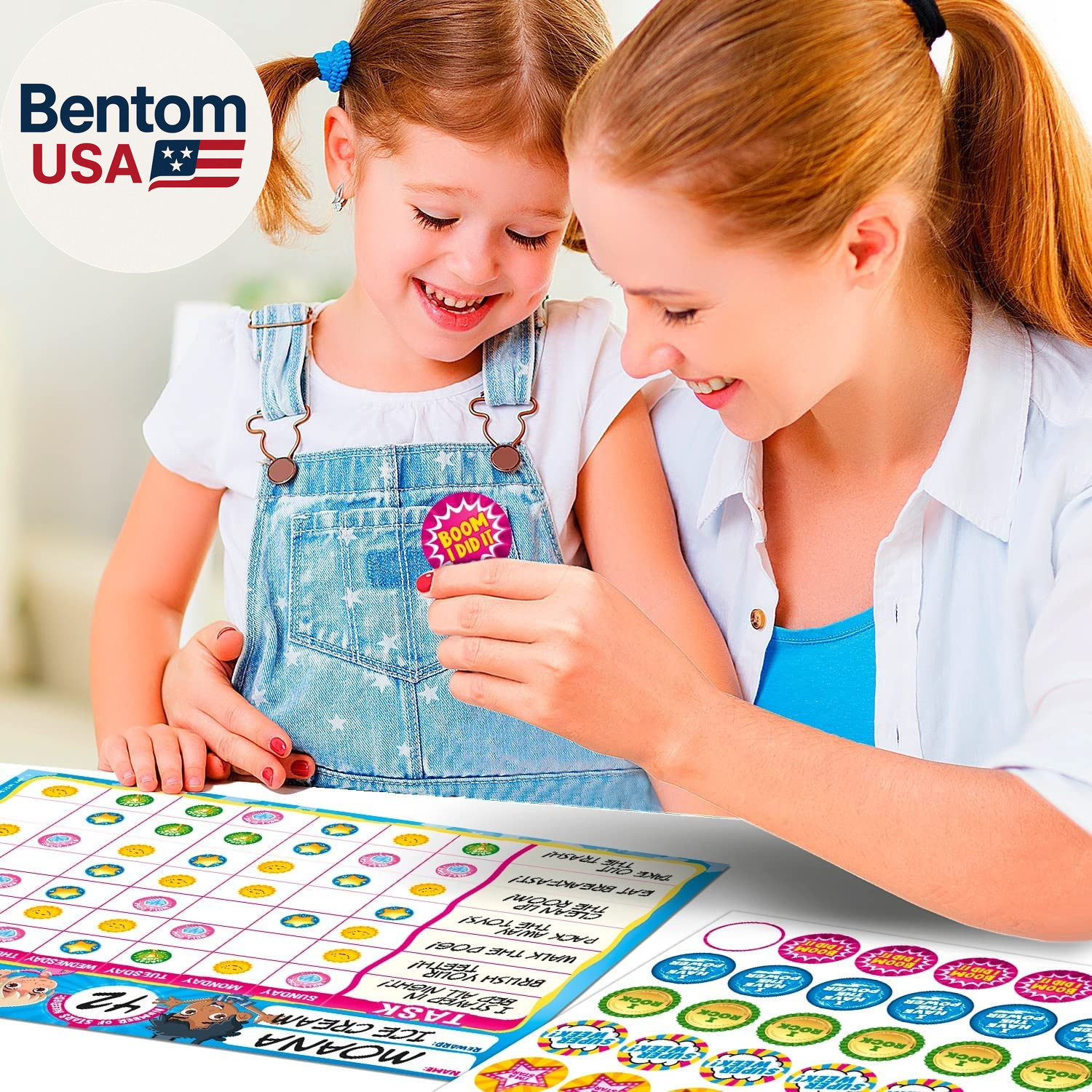 Behavior Reward Chart System – Pad with 26 Chore Charts for Kids, 2800 Stickers