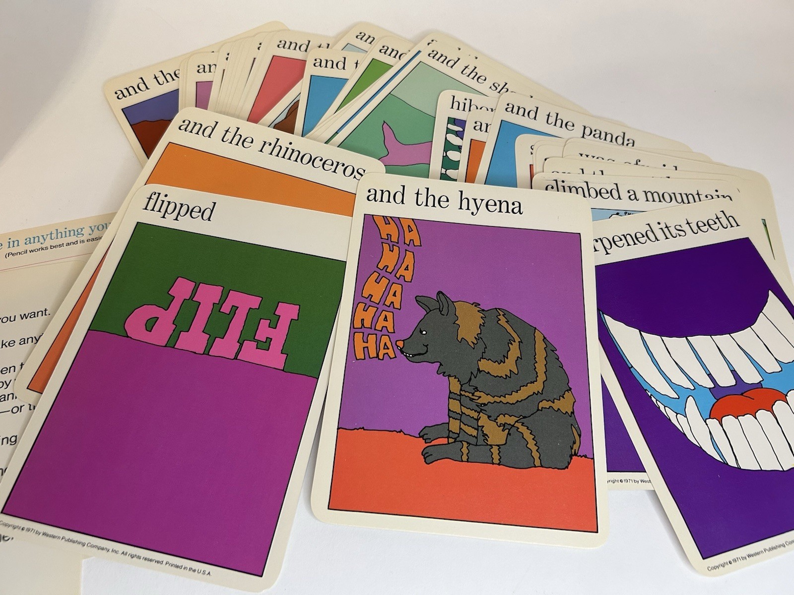 An Animal Shufflebook Cards By Richard Hefter Martin Stephen RARE Vintage 1971