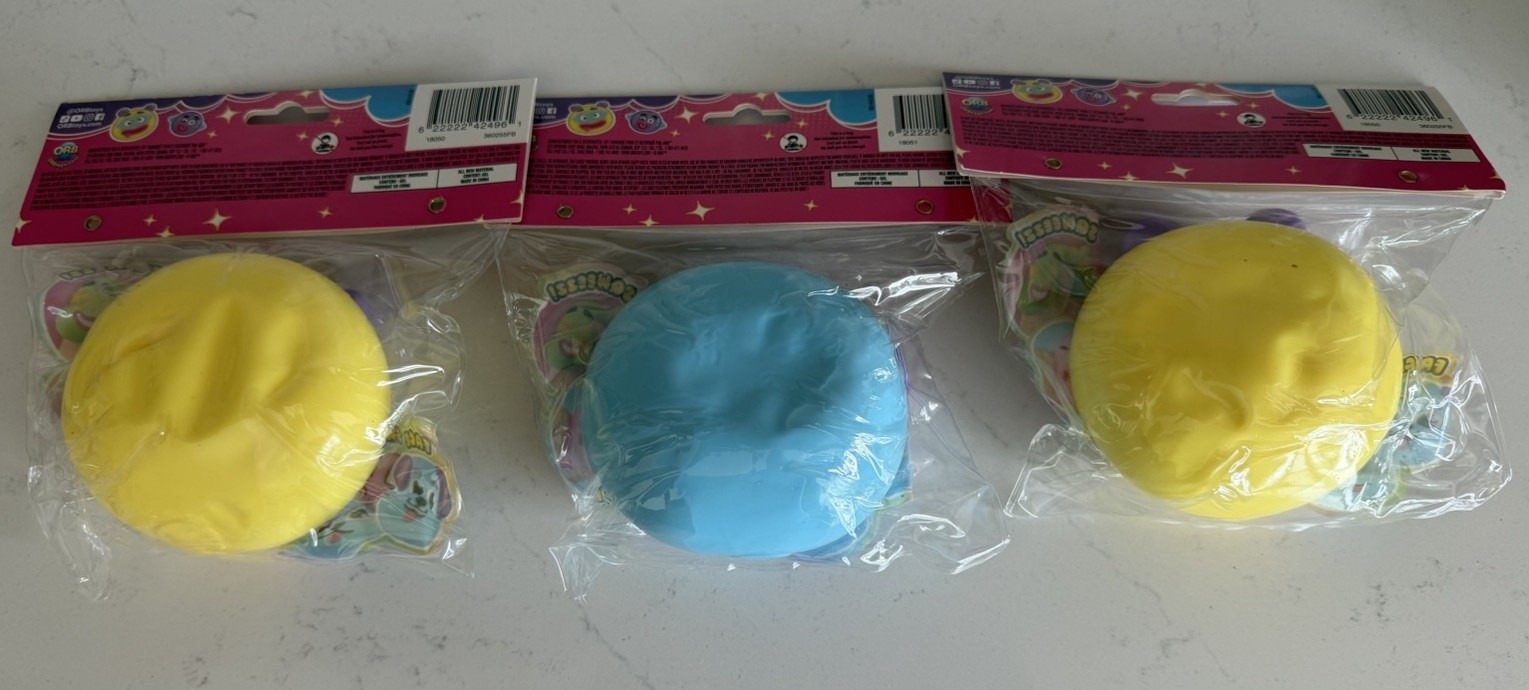 ORB Curiosities Smushers Face Swap Squishy Smush Yellow & Blue Lot of 3 NEW