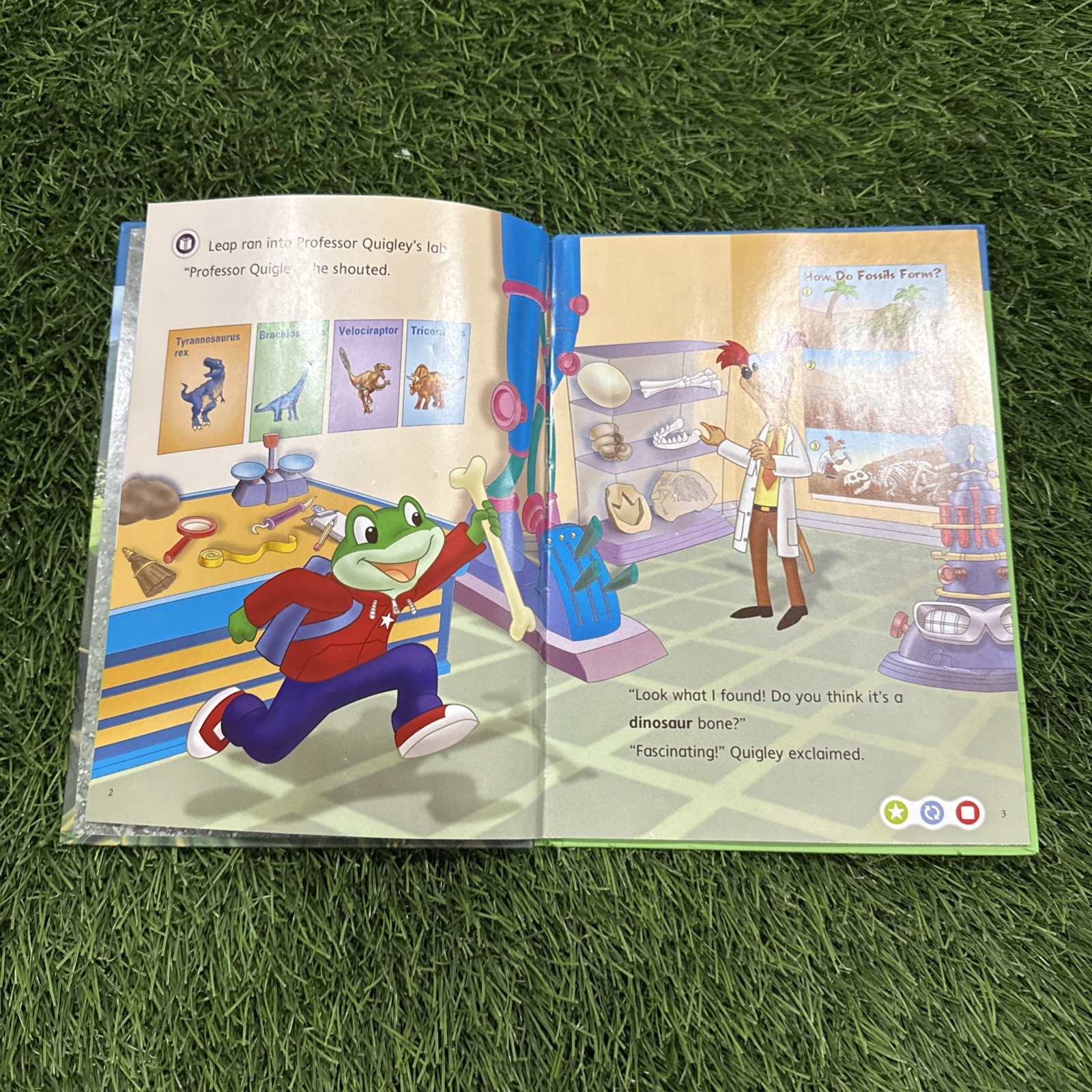 LeapFrog Tag, LeapReader book — LEAP AND THE LOST DINOSAUR 🦖 with 10 cards