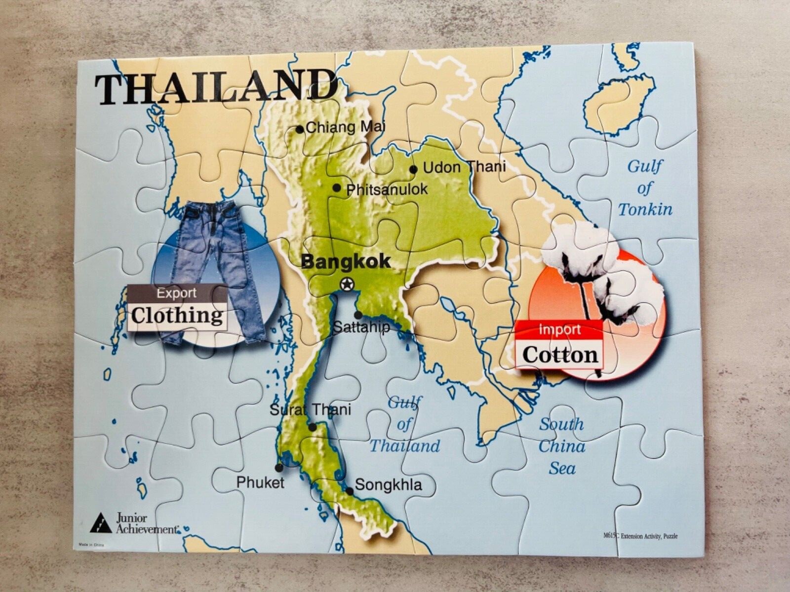 Junior Achievements Extension 35 pc Puzzle Global Map Import Geography You Pick