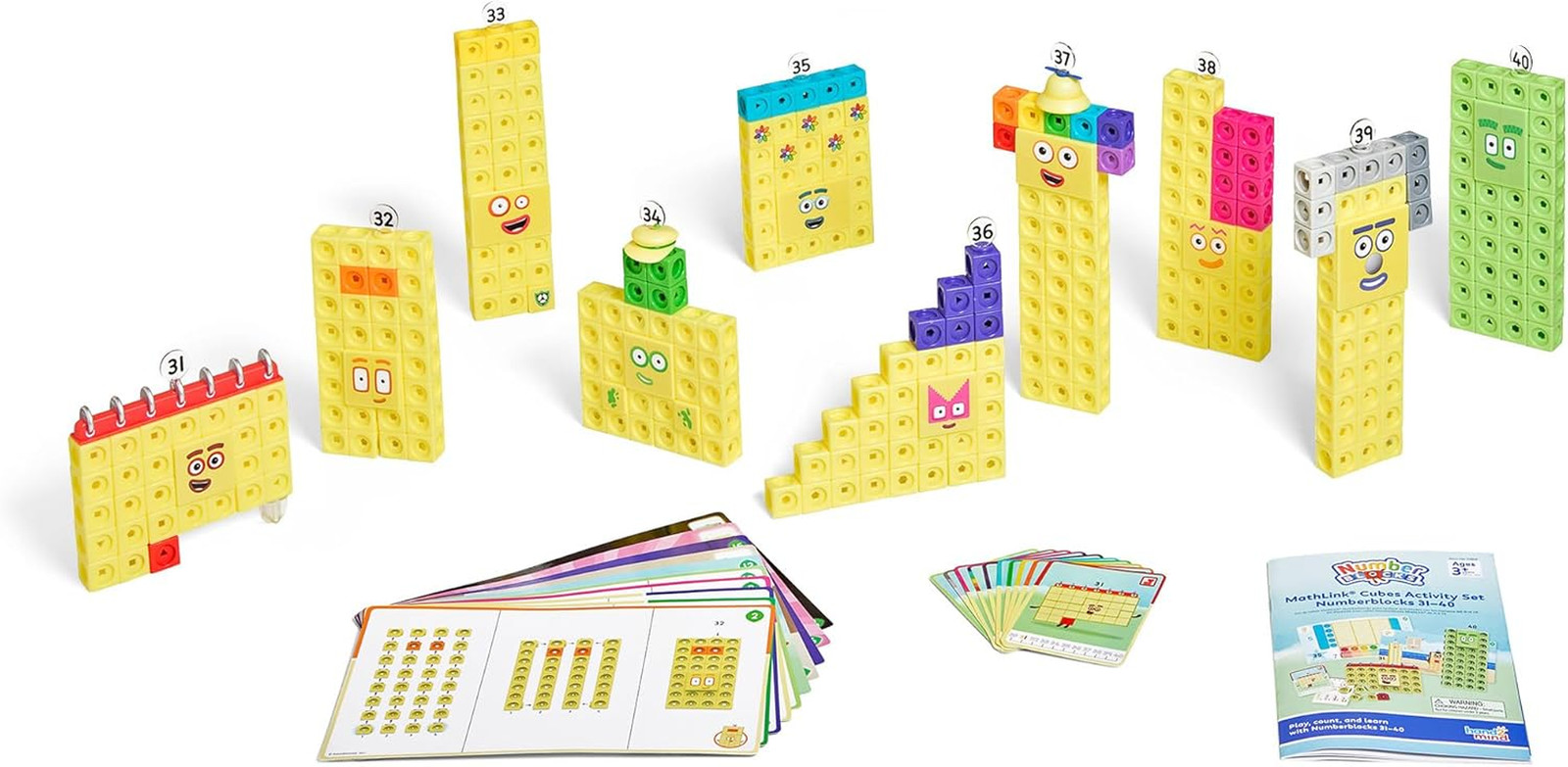 Numberblocks 31-40 MathLink Cubes Activity Set 334 PCS Kids Math Learning Toys