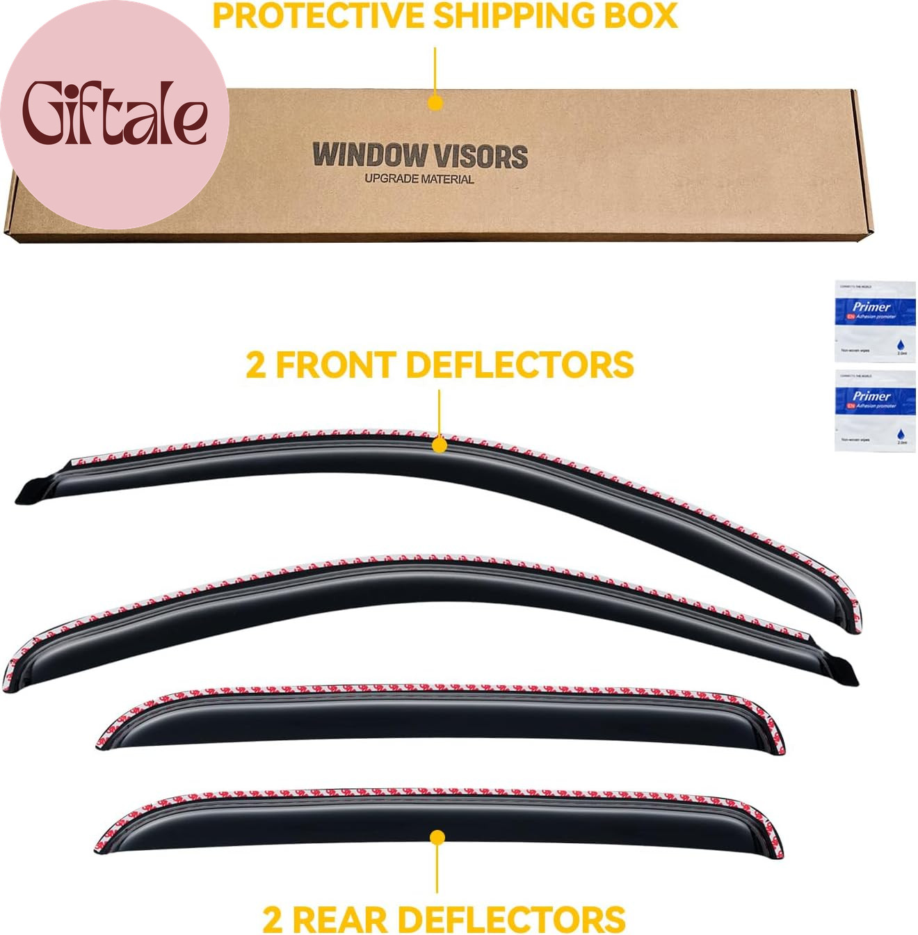 In-Channel Rain Guards for 2007-2013 Chevy Silverado 1500/ GMC Sierra 1500/ Aval