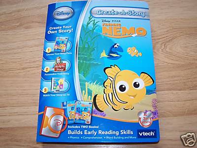 Vtech Create A Story Disney Finding Nemo 2 Books New 3+