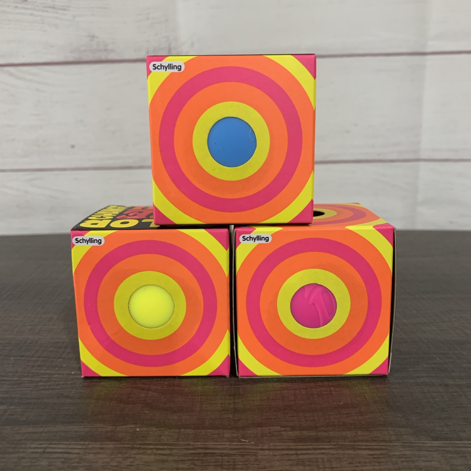 Schylling Nee Doh Color Change Squeeze Balls Blue, Pink, and Yellow