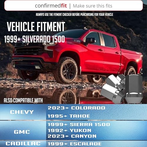 M14x1.5 Chrome Lug Nuts 24pc 1.77″ GM Trucks