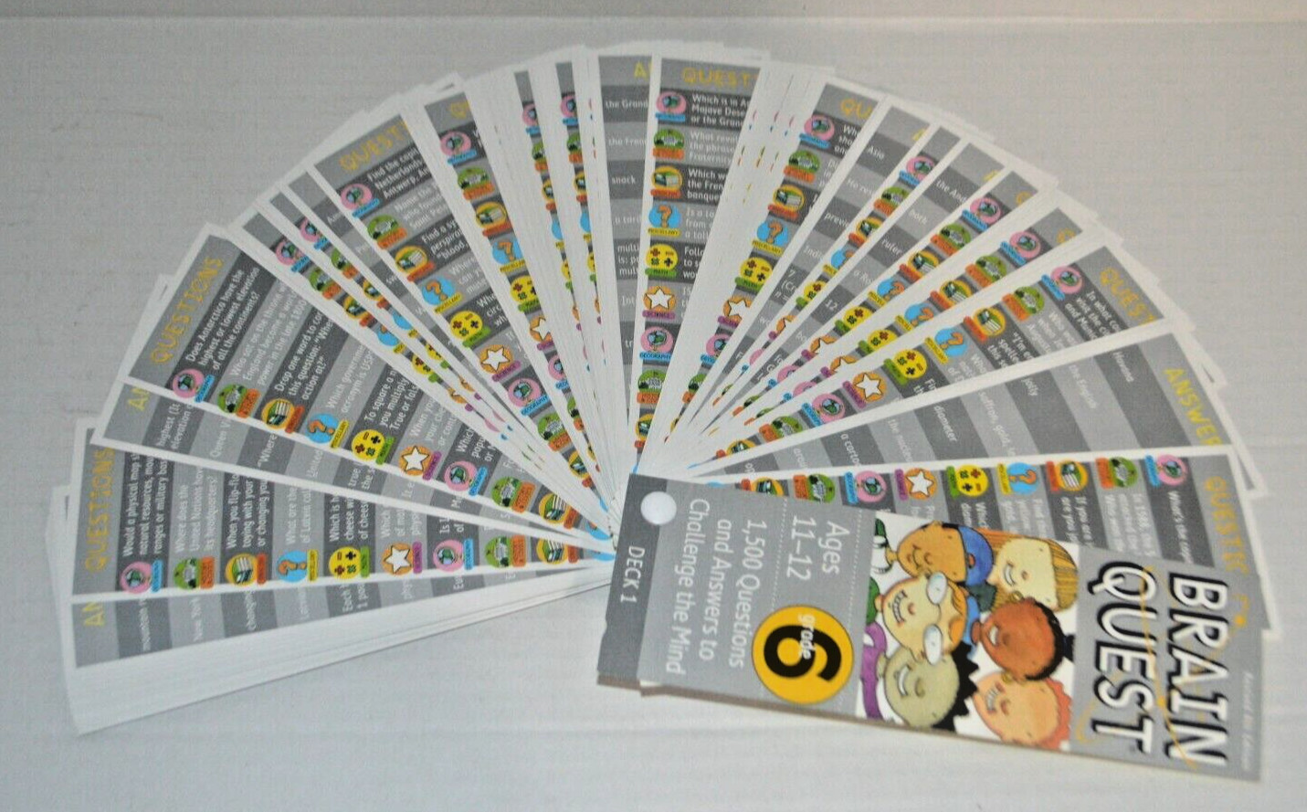 Brain Quest 6th Grade Ages 11-12 Both Decks Included Revised 4th Edition