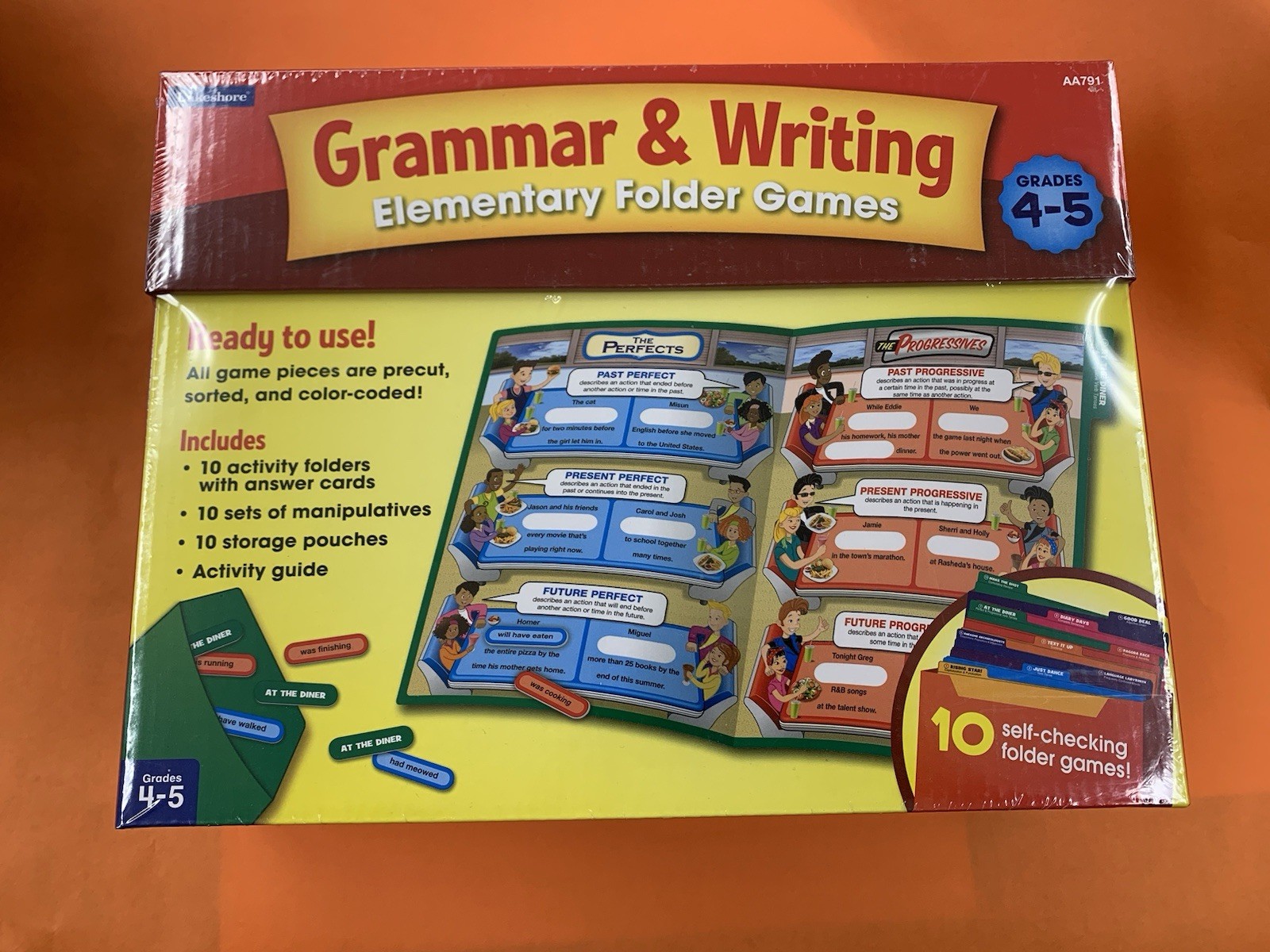 Lakeshore Grammar & Writing Skills Practice Activities Folder Games Grades 4-5