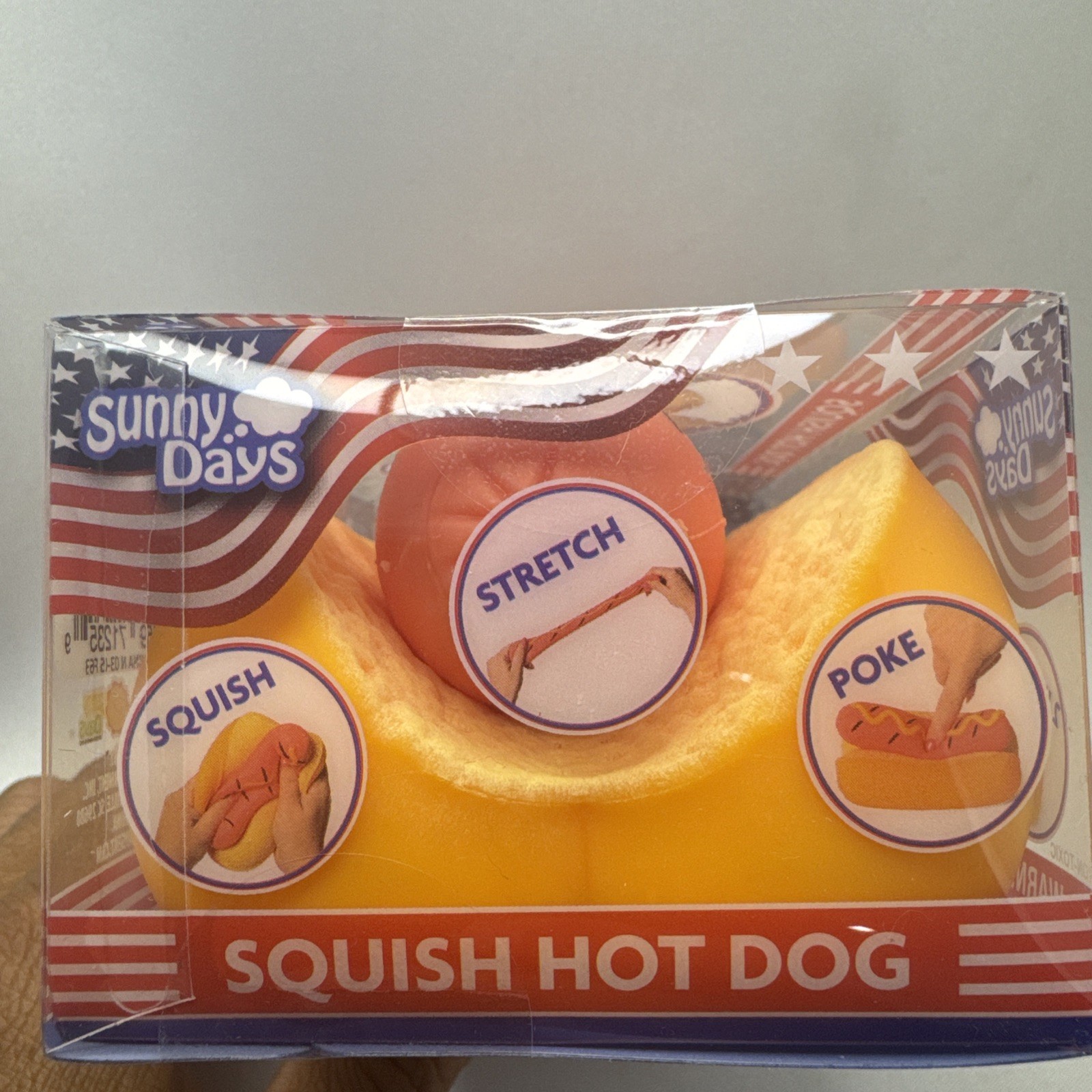 Sunny Days (Lot of 2) Squish Hot Dog 2 in 1 Squeeze Toy and Squeezy Carrot