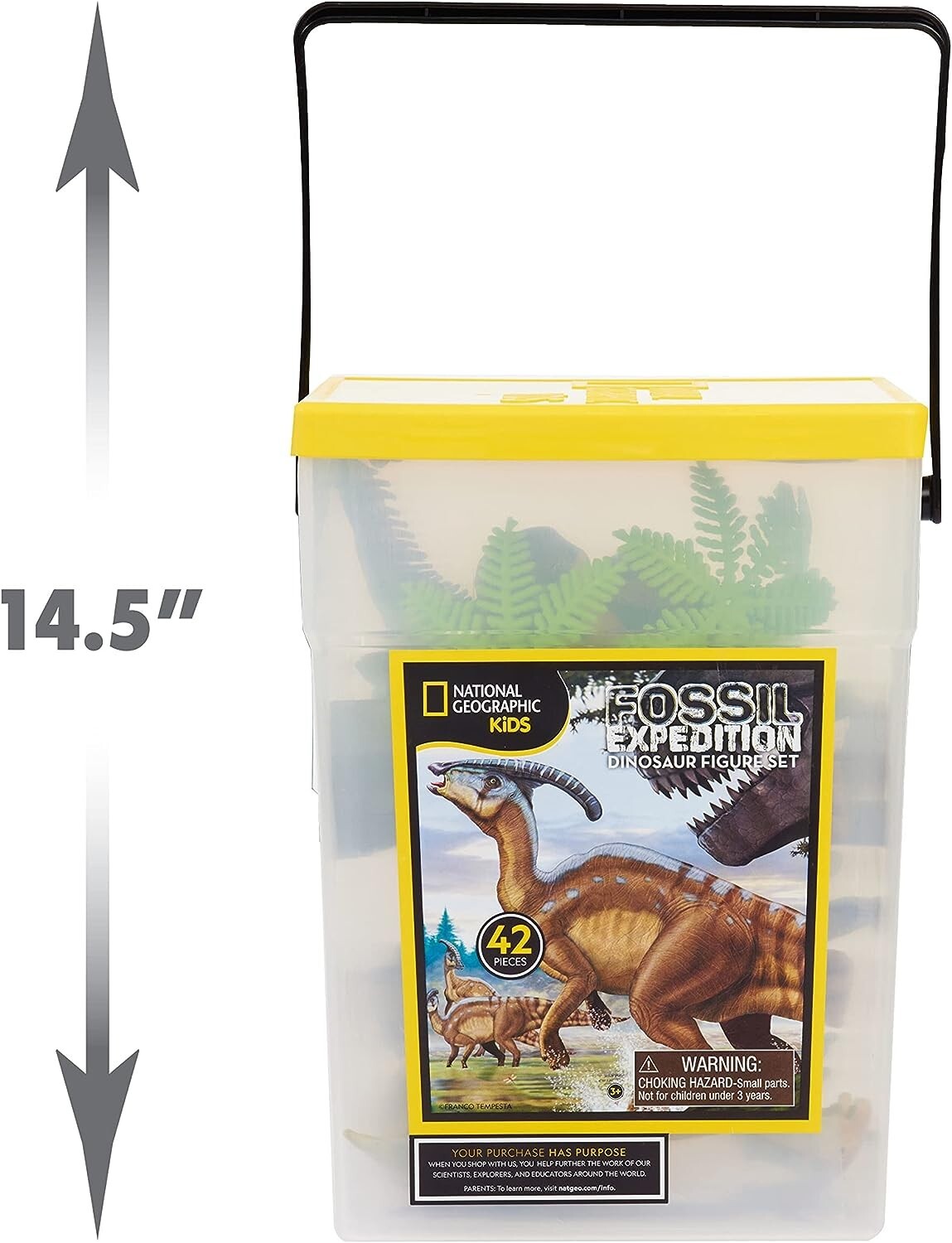 NEW National Geographic Kids Tub of Realistic Dinosaur Toy Figures Educational!