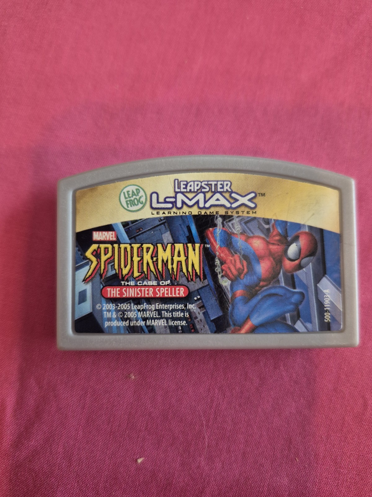 LeapFrog Leapster L-MAX Spider-Man The Sinister Speller Spelling Game 2005 4-7