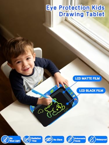 LCD Writing Tablet for Kids, 10 inch Colorful Doodle Board Darkblue-10in
